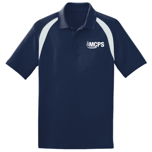 Sport Tek Montgomery County Public Schools Staff Printed- - Dry Zone ® Colorblock Raglan Polo Thumbnail